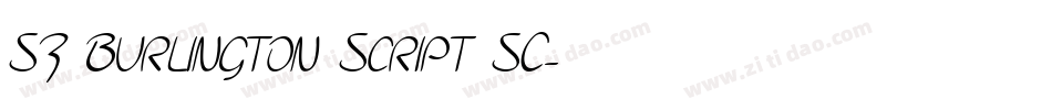 SF Burlington Script SC字体转换